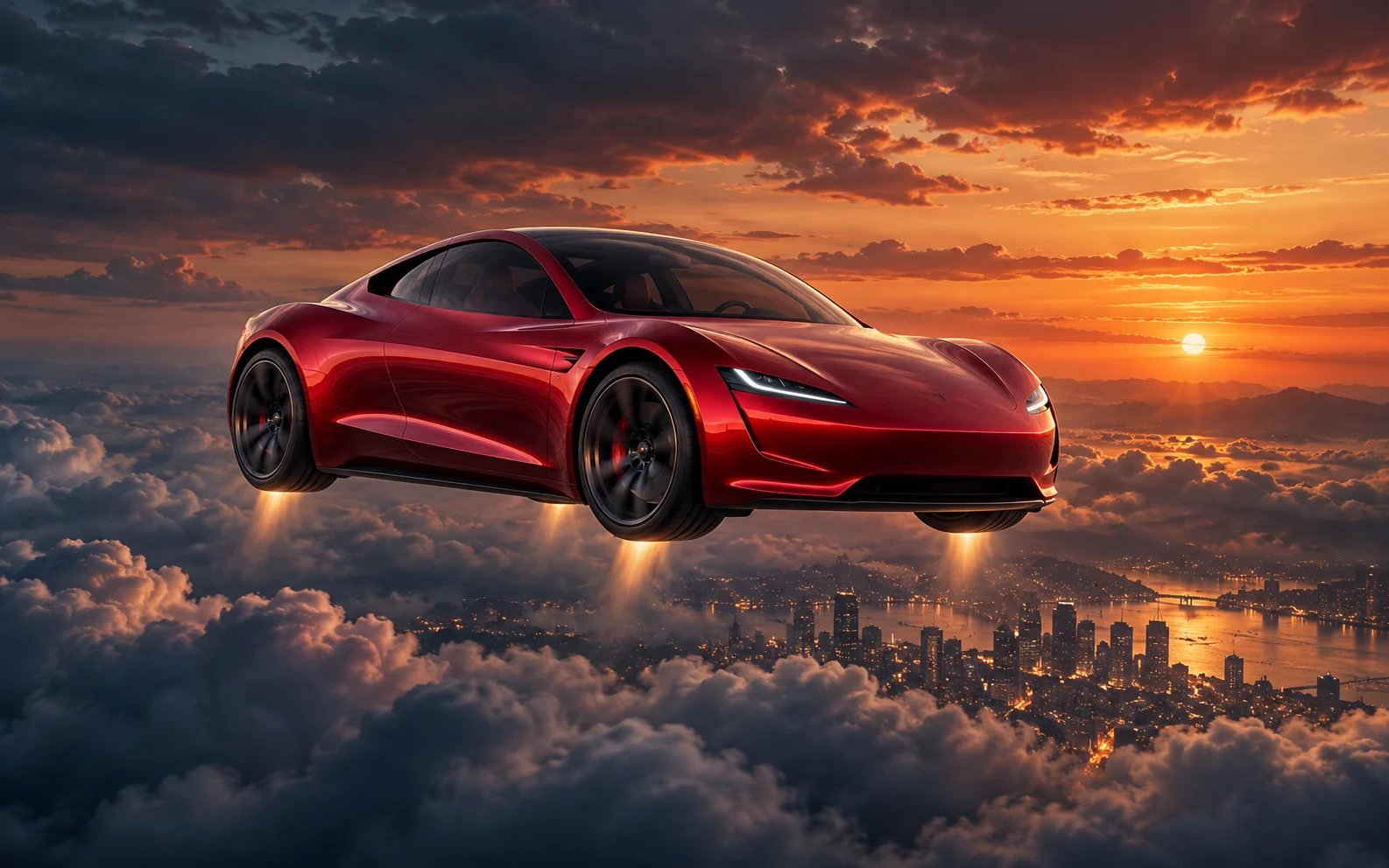 Trade the road for a sunset above the clouds.